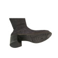 Bestickter Damenstiefel aus Rindsleder, Winterfellstiefel